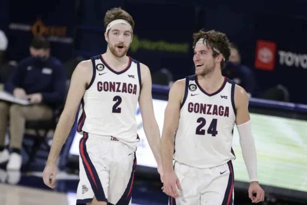 Drew Timme Corey Kispert Gonzaga Elite Eight