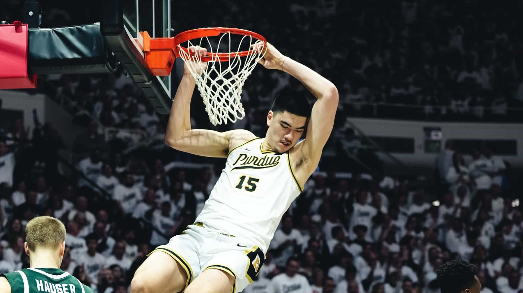 Zach Edey dunk Purdue Michigan State